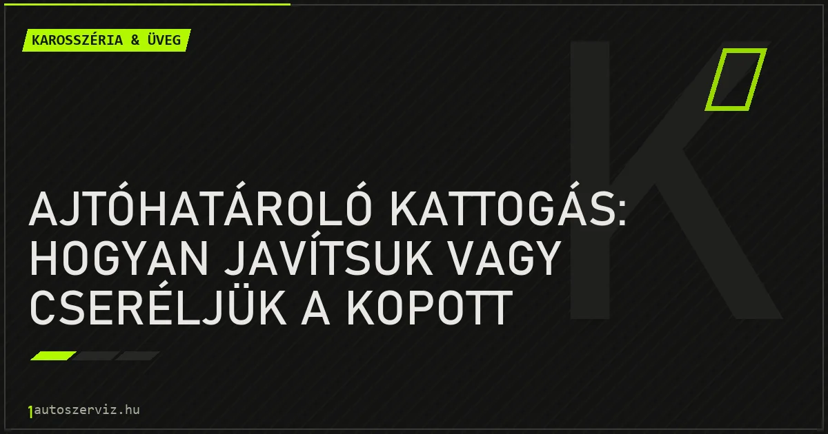 Ajtóhatároló kattogás: Hogyan javítsuk vagy cseréljük a kopott határolót? - autószerviz Budapest