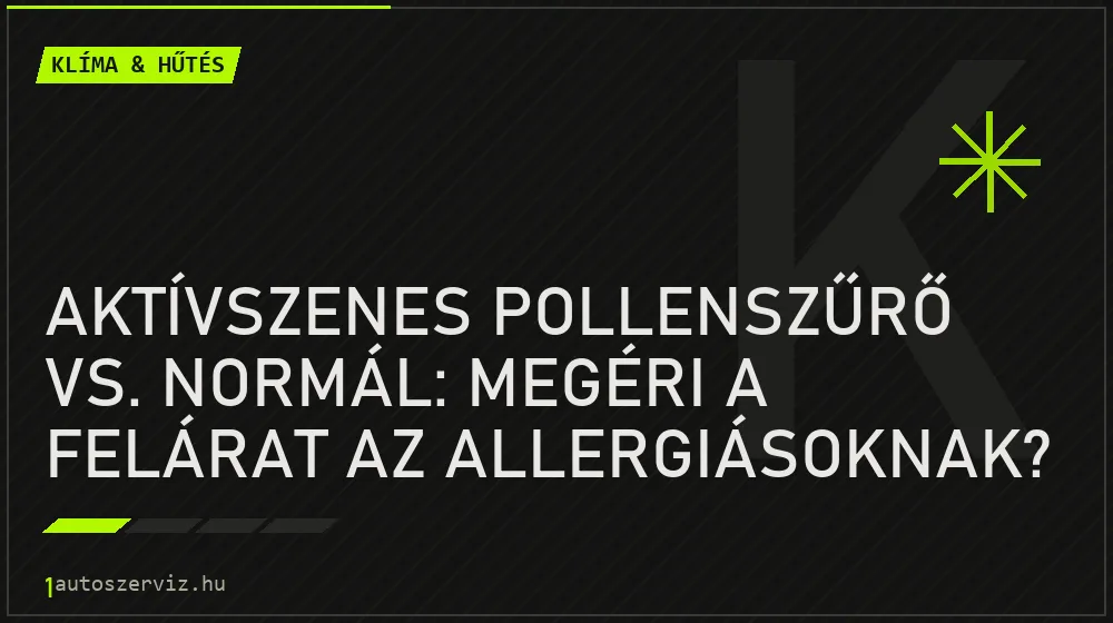 Aktívszenes pollenszűrő vs. normál: Megéri a felárat az allergiásoknak?