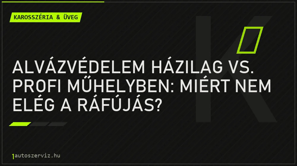 Alvázvédelem házilag vs. profi műhelyben: Miért nem elég a ráfújás?