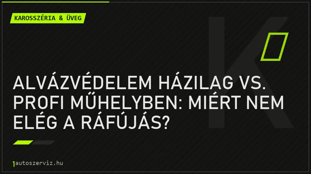 Karosszéria & üveg - Alvázvédelem házilag vs. profi műhelyben: Miért nem elég a ráfújás?