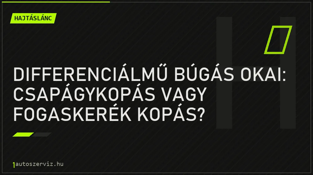 Differenciálmű búgás okai: Csapágykopás vagy fogaskerék kopás?