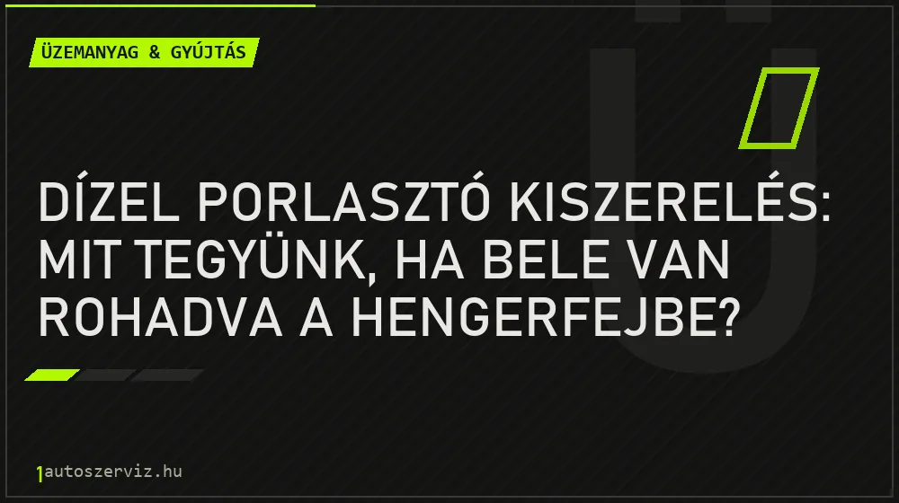 Üzemanyag & gyújtás - Dízel porlasztó kiszerelés: Mit tegyünk, ha bele van rohadva a hengerfejbe?