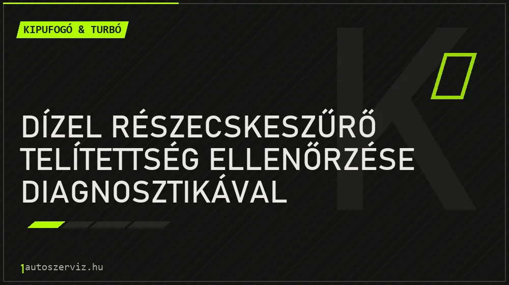 Dízel részecskeszűrő telítettség ellenőrzése diagnosztikával - Kipufogó & turbó