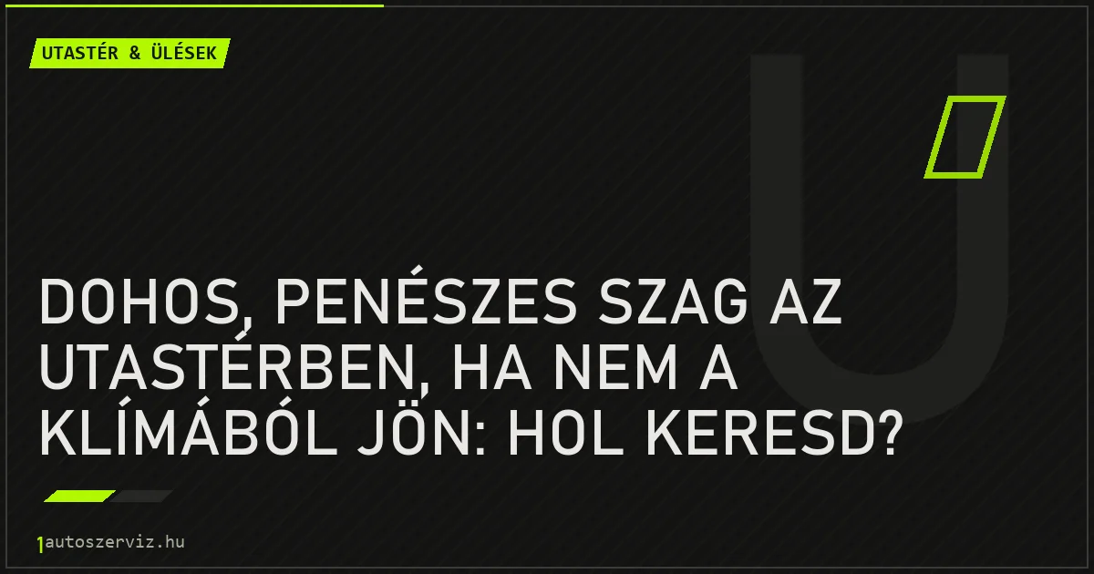 Dohos, penészes szag az utastérben, ha nem a klímából jön: hol keresd? - autószerviz Budapest