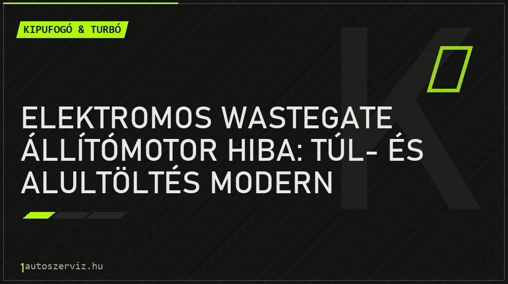 Elektromos wastegate állítómotor hiba: túl- és alultöltés modern turbóknál