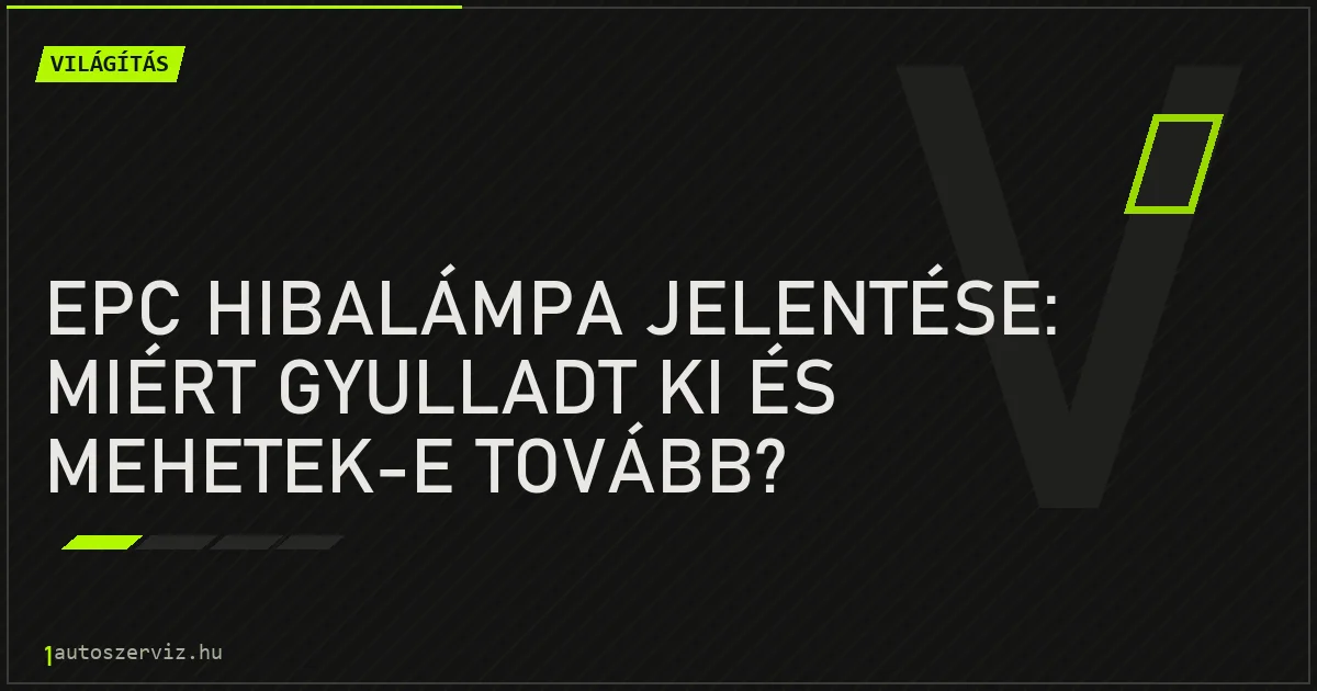 EPC hibalámpa jelentése: miért gyulladt ki és mehetek-e tovább? - autószerviz Budapest