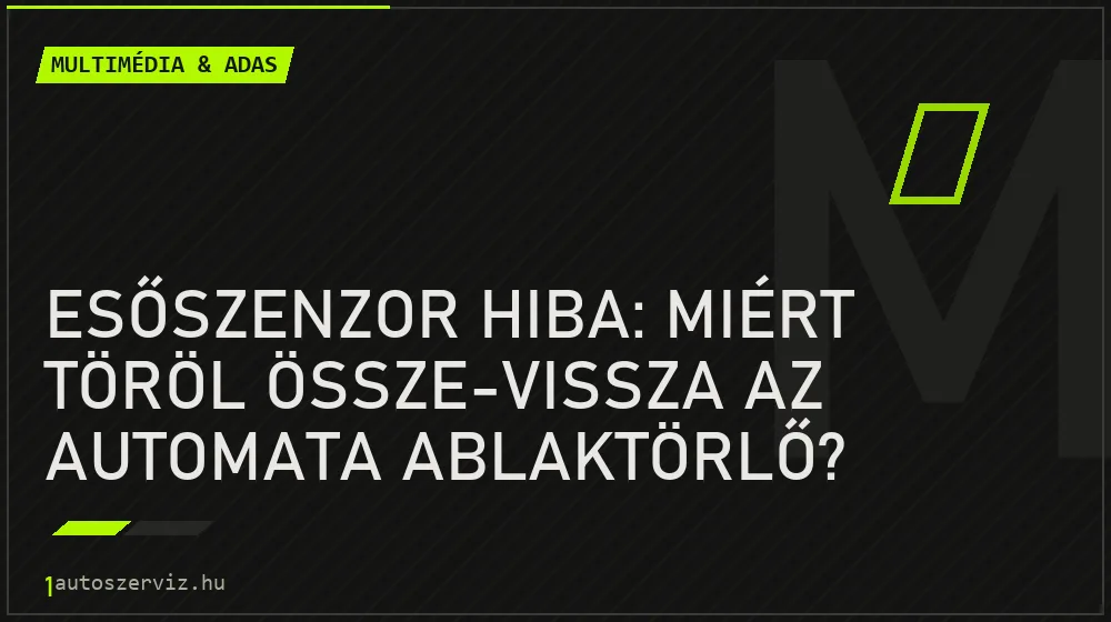 Esőszenzor hiba: Miért töröl össze-vissza az automata ablaktörlő?