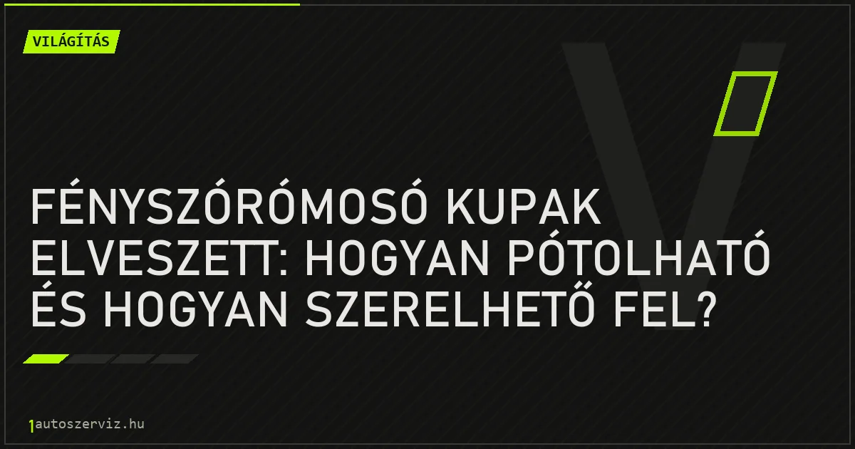 Fényszórómosó kupak elveszett: Hogyan pótolható és hogyan szerelhető fel? - autószerviz Budapest