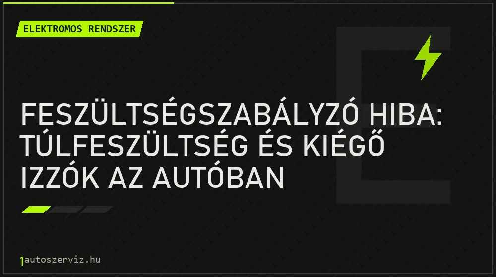 Feszültségszabályzó hiba: Túlfeszültség és kiégő izzók az autóban - Elektromos rendszer