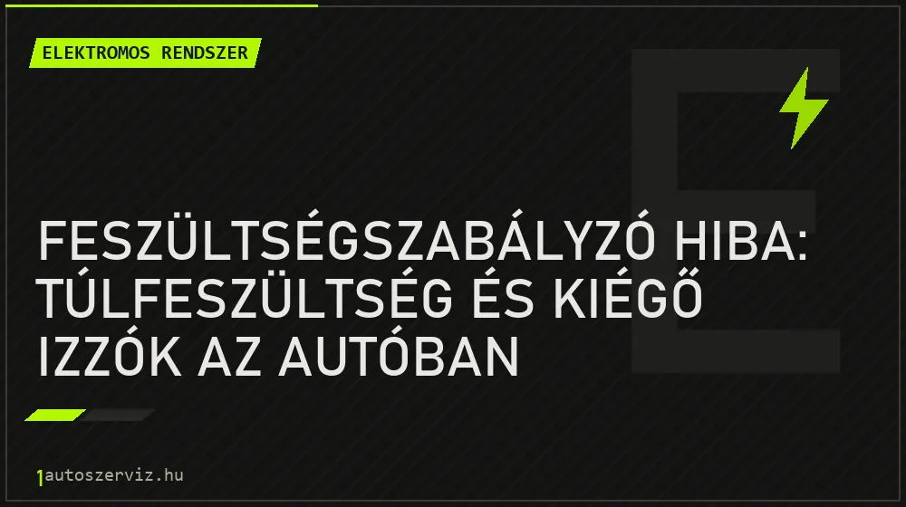 Elektromos rendszer - Feszültségszabályzó hiba: Túlfeszültség és kiégő izzók az autóban