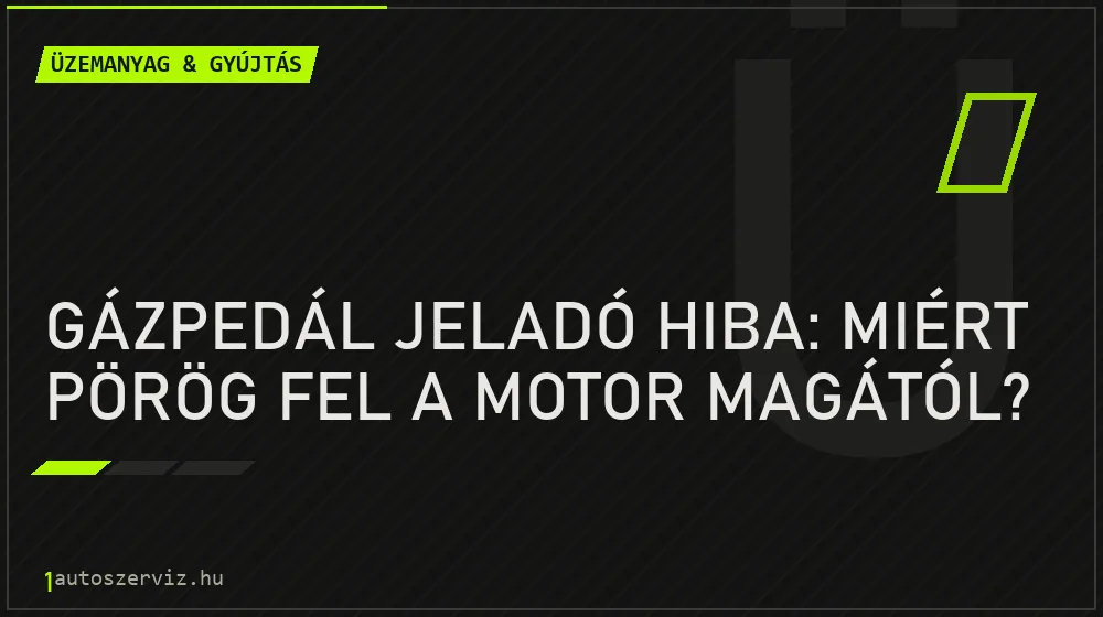 Gázpedál jeladó hiba: Miért pörög fel a motor magától? - Üzemanyag & gyújtás