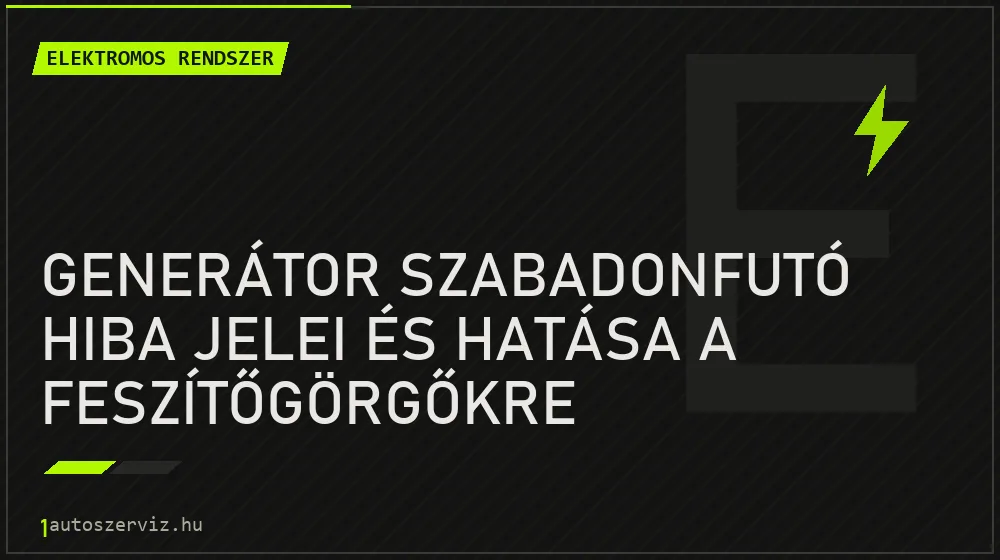 Elektromos rendszer - Generátor szabadonfutó hiba jelei és hatása a feszítőgörgőkre