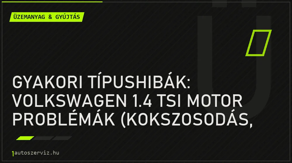 Gyakori típushibák: Volkswagen 1.4 TSI motor problémák (kokszosodás, lánc) - Üzemanyag & gyújtás