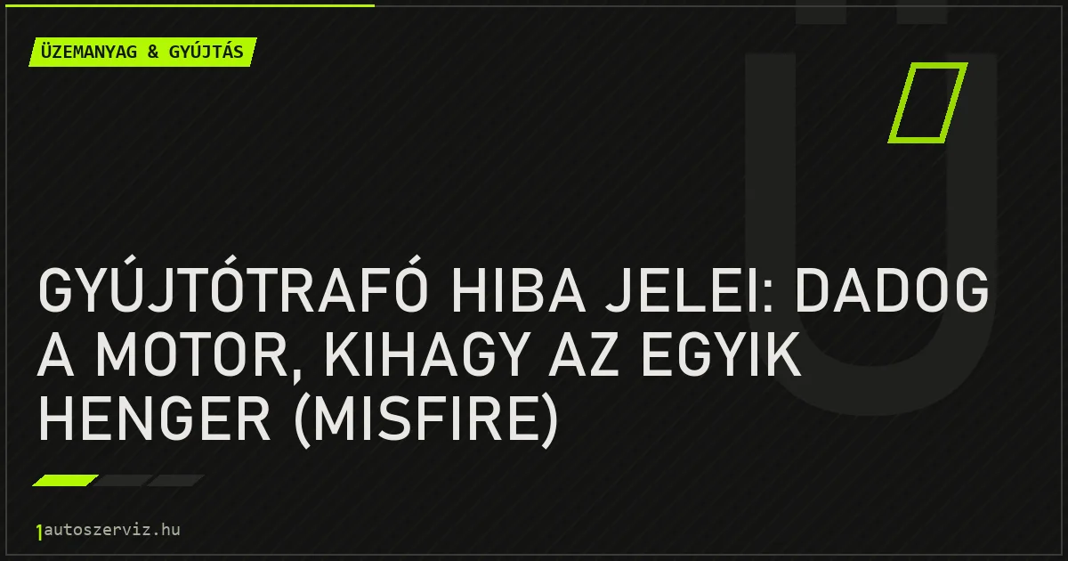 Gyújtótrafó hiba jelei: Dadog a motor, kihagy az egyik henger (misfire) - autószerviz Budapest