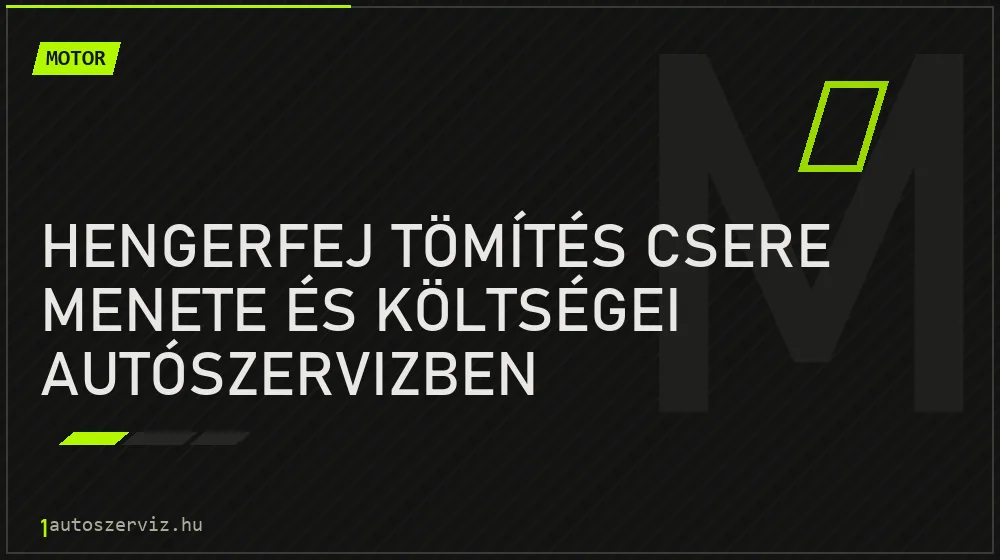 Hengerfej tömítés csere menete és költségei autószervizben - Motor