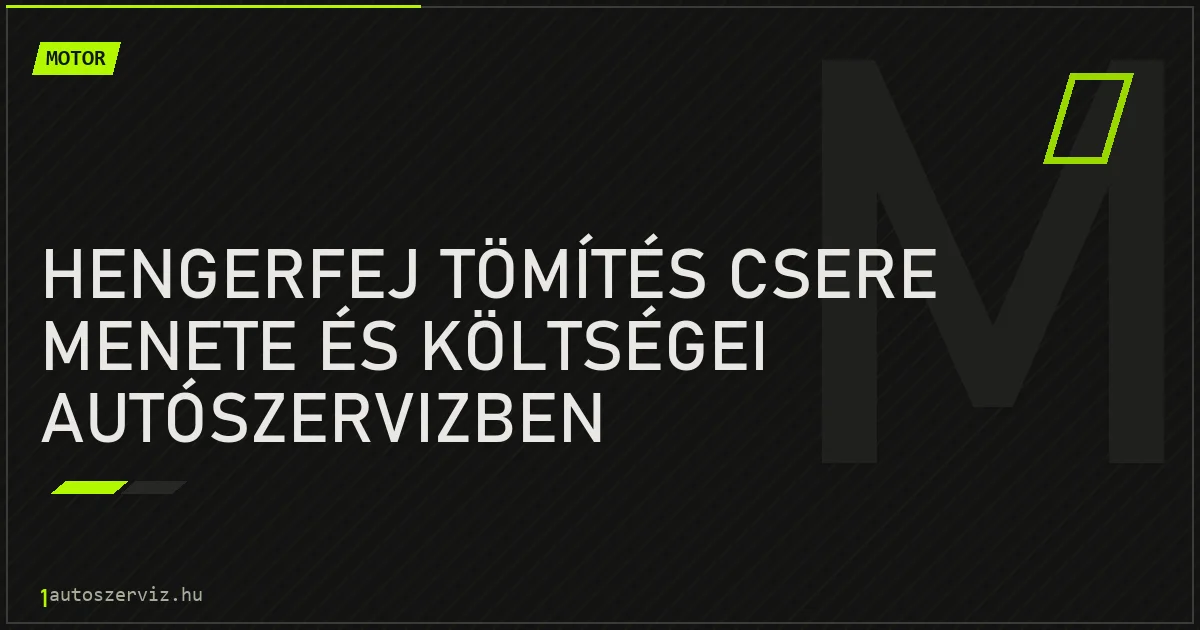 Hengerfej tömítés csere menete és költségei autószervizben - autószerviz Budapest