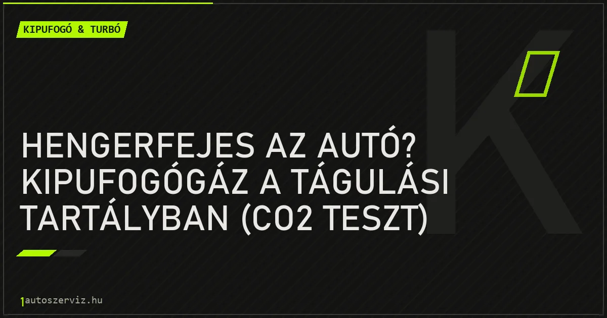 Hengerfejes az autó? Kipufogógáz a tágulási tartályban (CO2 teszt) - autószerviz Budapest