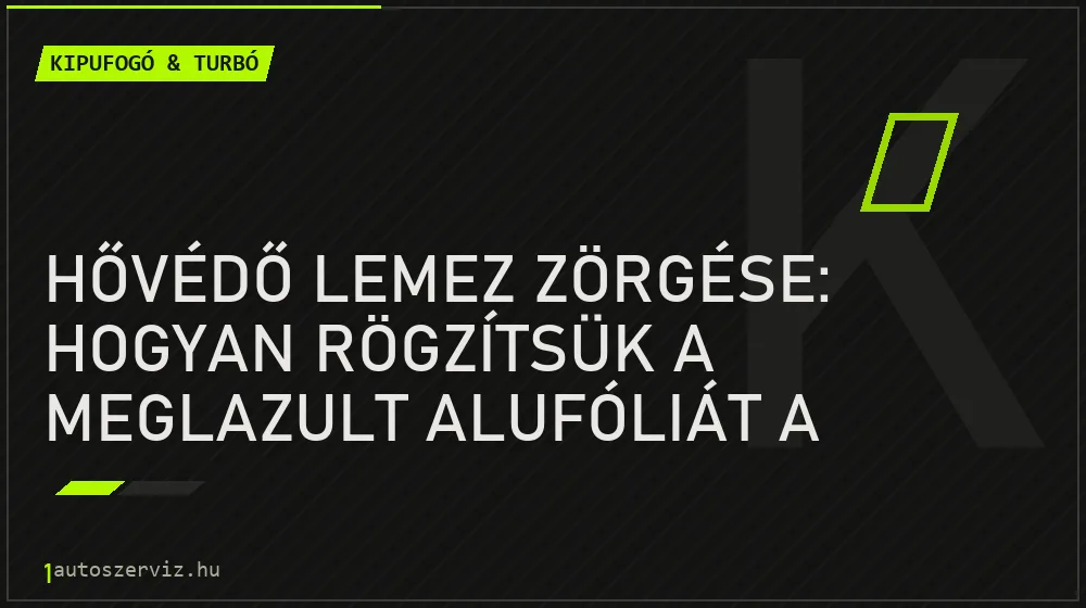 Hővédő lemez zörgése: Hogyan rögzítsük a meglazult alufóliát a kipufogó felett? - Kipufogó & turbó