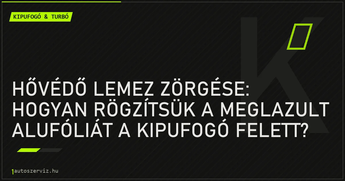 Hővédő lemez zörgése: Hogyan rögzítsük a meglazult alufóliát a kipufogó felett? - autószerviz Budapest