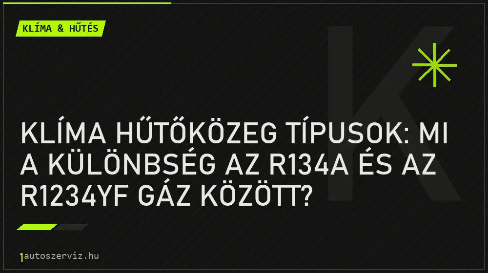 Klíma hűtőközeg típusok: Mi a különbség az R134a és az R1234yf gáz között? - Klíma & hűtés