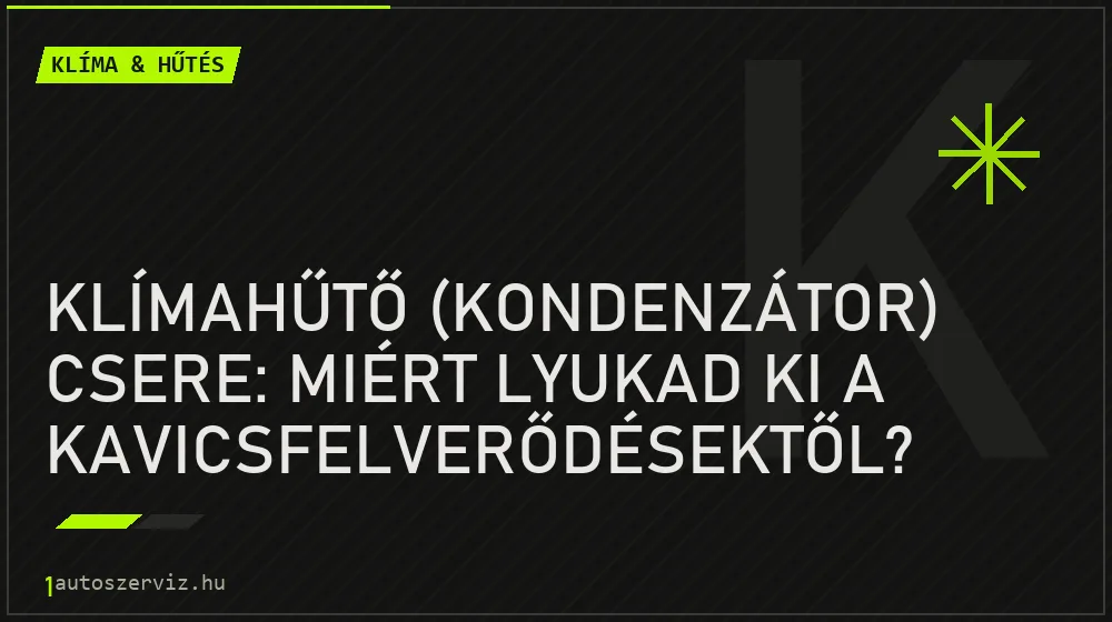 Klíma & hűtés - Klímahűtő (kondenzátor) csere: Miért lyukad ki a kavicsfelverődésektől?