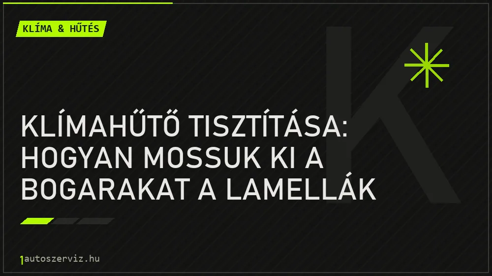 Klíma & hűtés - Klímahűtő tisztítása: Hogyan mossuk ki a bogarakat a lamellák közül?