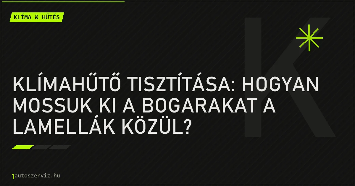 Klímahűtő tisztítása: Hogyan mossuk ki a bogarakat a lamellák közül? - autószerviz Budapest