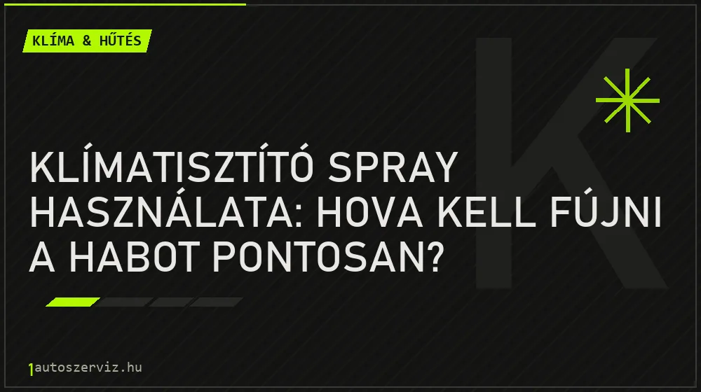 Klímatisztító spray használata: Hova kell fújni a habot pontosan? - Klíma & hűtés