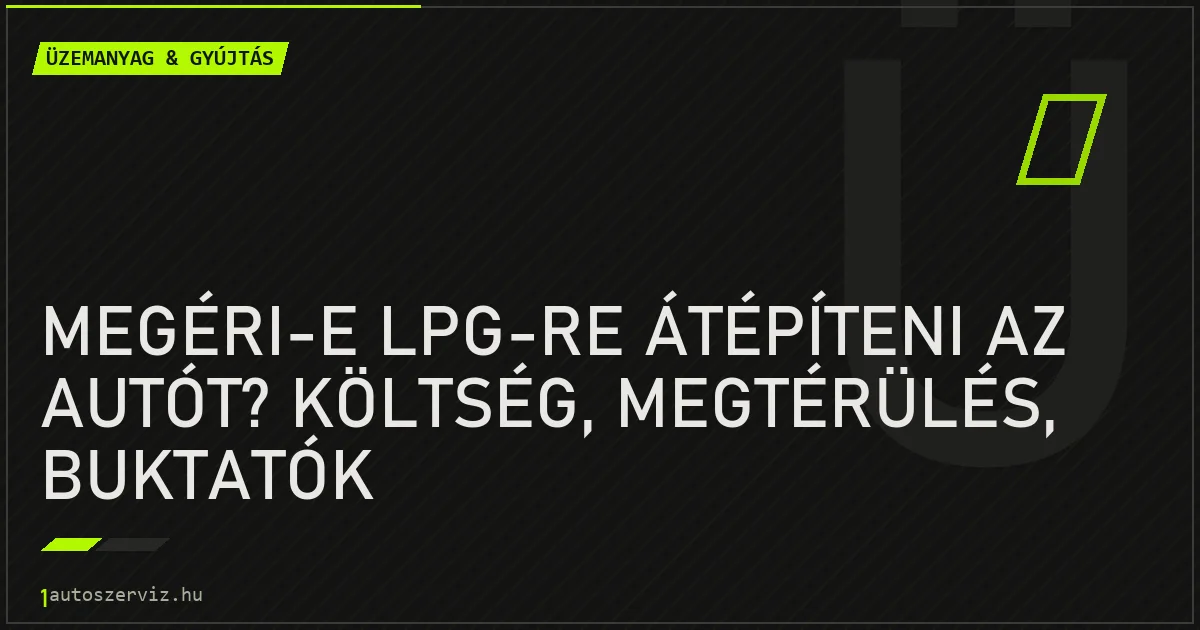 Megéri-e LPG-re átépíteni az autót? Költség, megtérülés, buktatók - autószerviz Budapest