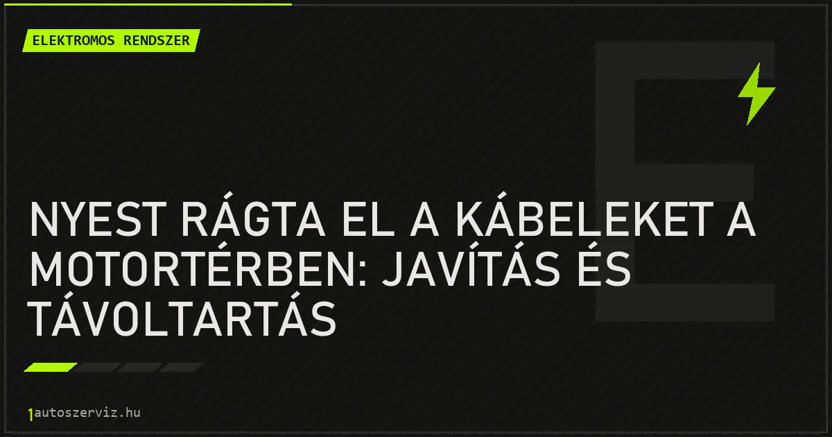 Nyest rágta el a kábeleket a motortérben: javítás és távoltartás - autószerviz Budapest