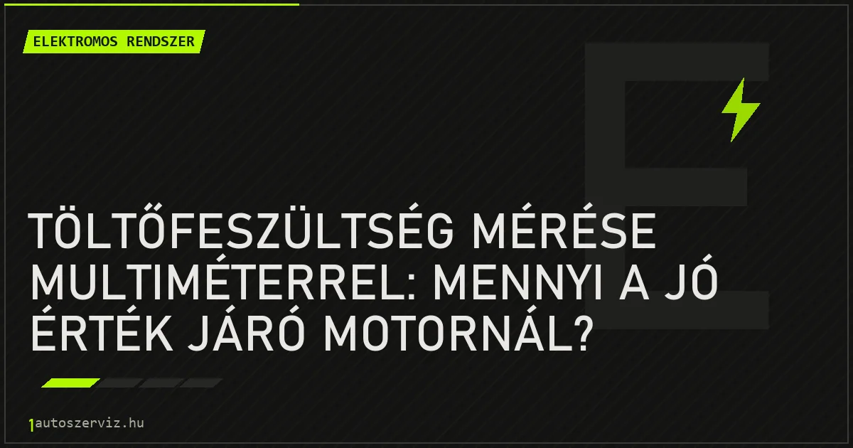 Töltőfeszültség mérése multiméterrel: mennyi a jó érték járó motornál? - autószerviz Budapest