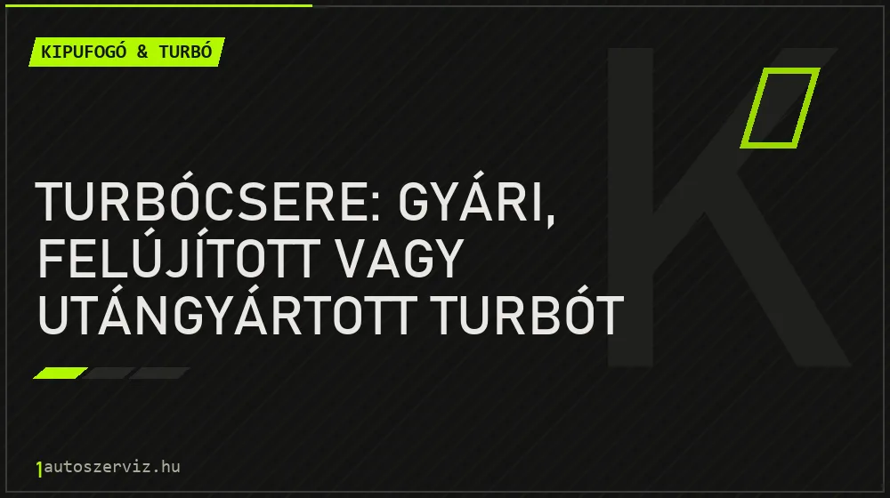 Turbócsere: gyári, felújított vagy utángyártott turbót válasszunk? - Kipufogó & turbó, 1autoszerviz Óbuda