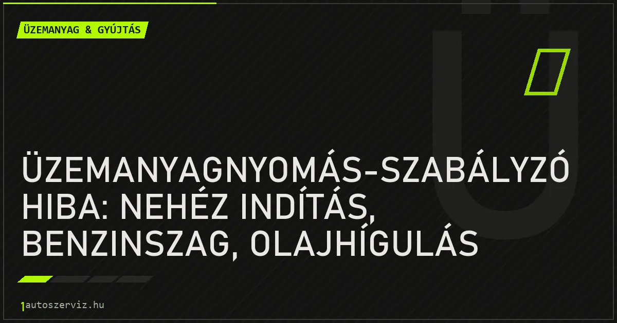 Üzemanyagnyomás-szabályzó hiba: nehéz indítás, benzinszag, olajhígulás - autószerviz Budapest