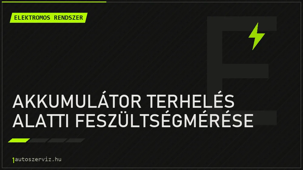 Akkumulátor terhelés alatti feszültségmérése javítás - autóvillamossági javítás