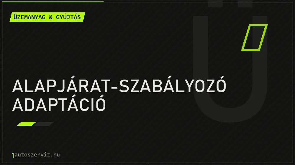 Alapjárat-szabályozó adaptáció javítás - üzemanyagrendszer-javítás