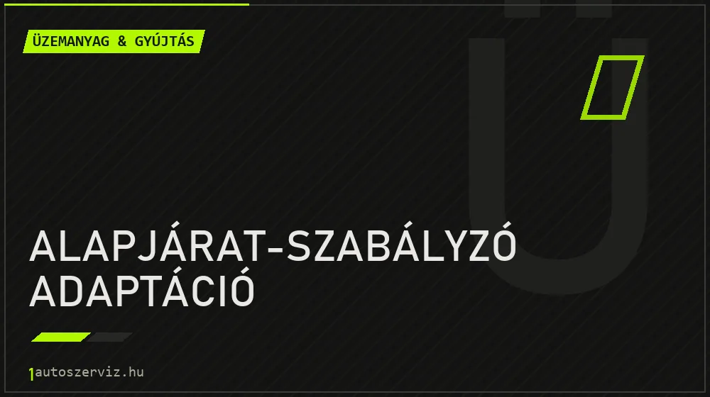 Alapjárat-szabályzó adaptáció javítás - üzemanyagrendszer-javítás
