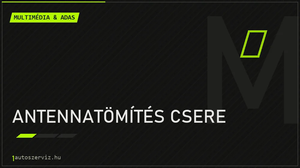 Antennatömítés csere javítás - multimédia- és asszisztensrendszer-javítás