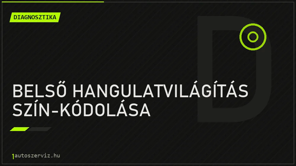 Belső hangulatvilágítás szín-kódolása javítás - autódiagnosztika