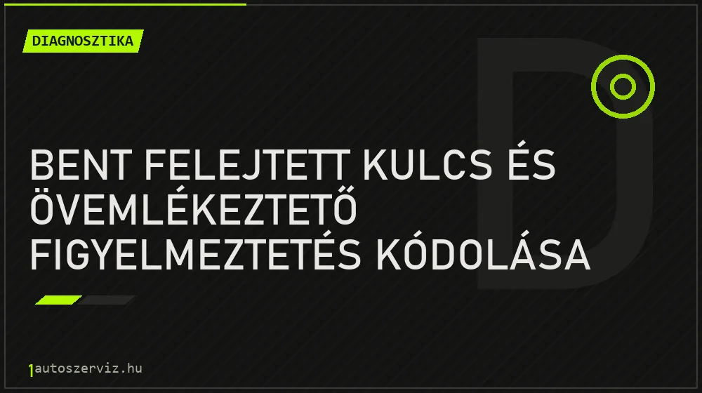 Bent felejtett kulcs és övemlékeztető figyelmeztetés kódolása javítás - autódiagnosztika