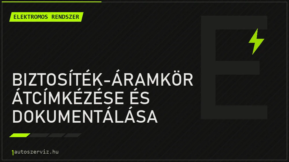 Biztosíték-áramkör átcímkézése és dokumentálása javítás - autóvillamossági javítás