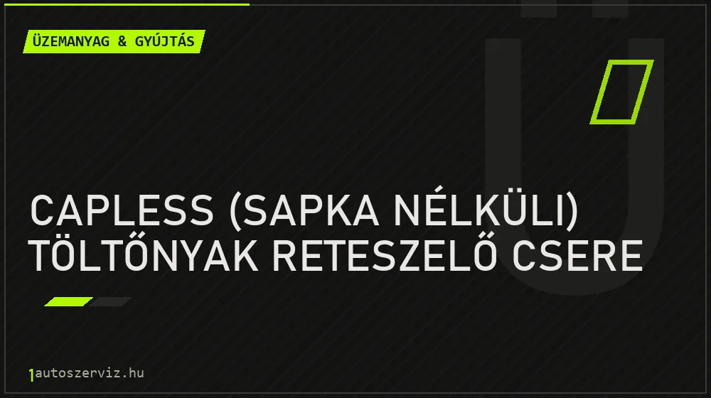 Capless (sapka nélküli) töltőnyak reteszelő csere - Üzemanyag & gyújtás Budapesten