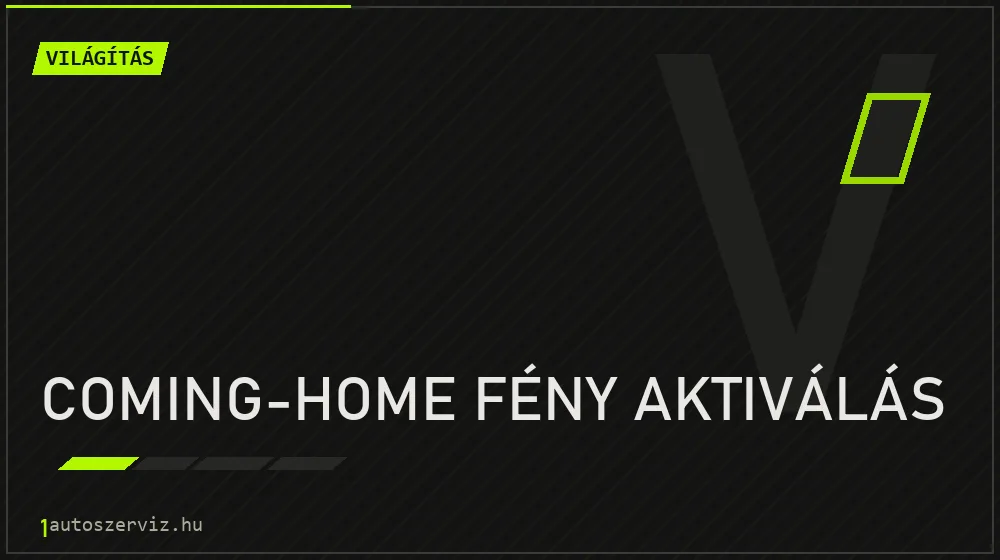 Coming-home fény aktiválás - Világítás Budapesten