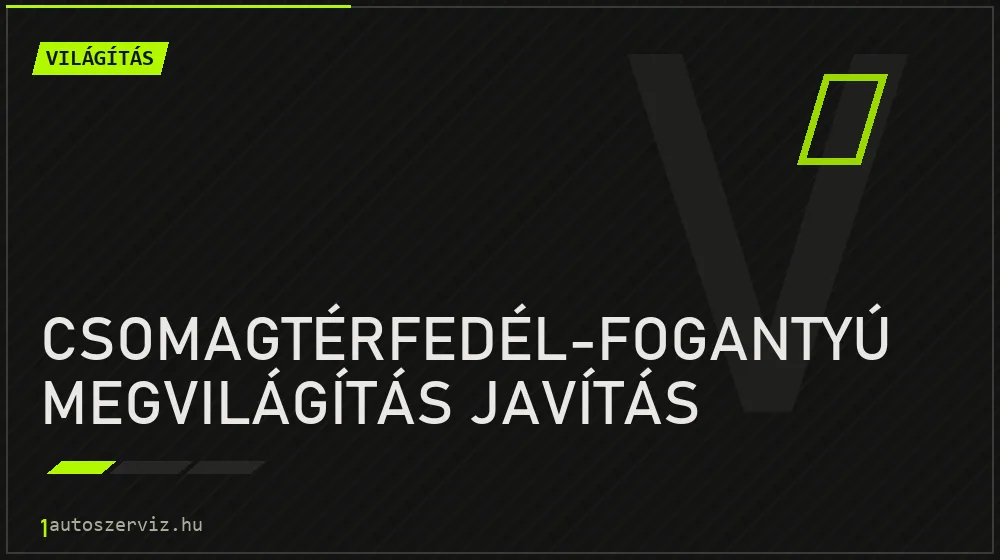 Csomagtérfedél-fogantyú megvilágítás javítás javítás - világításjavítás