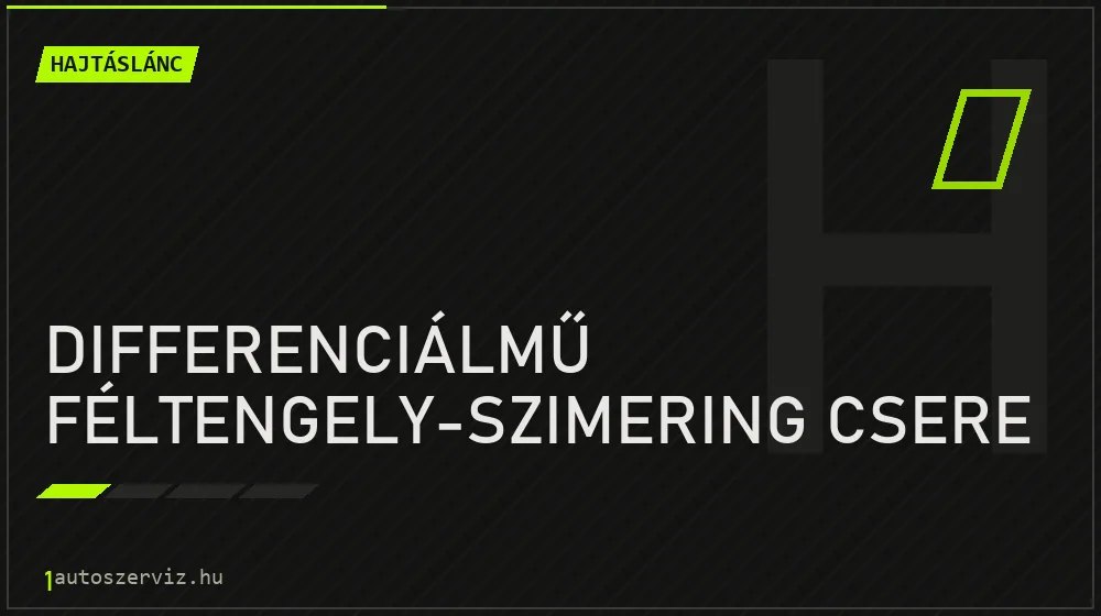 Differenciálmű féltengely-szimering csere javítás - hajtáslánc-javítás