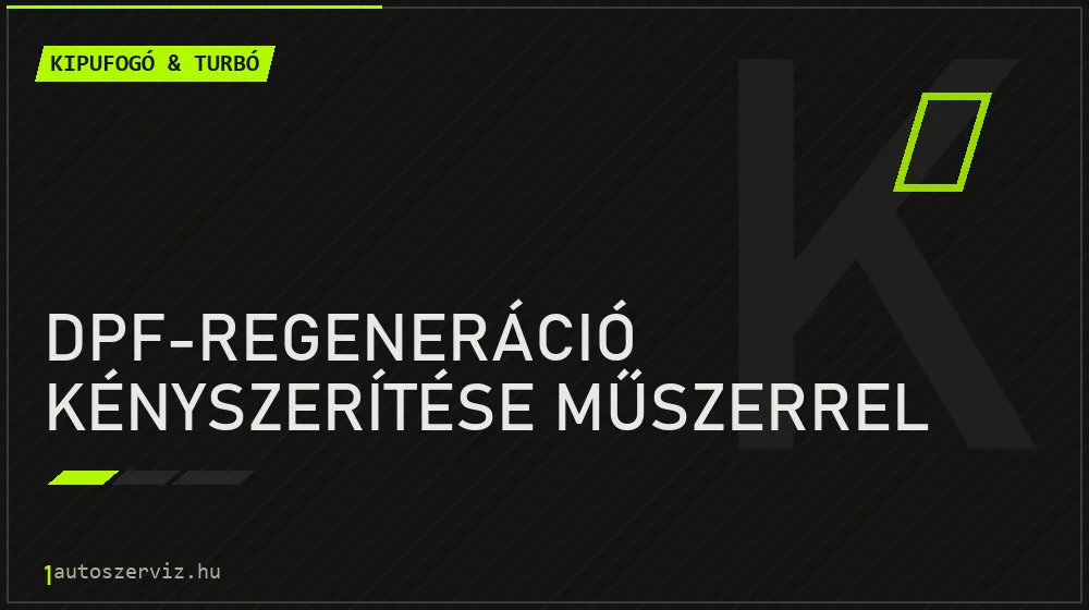 DPF-regeneráció kényszerítése műszerrel - Kipufogó & turbó Budapesten
