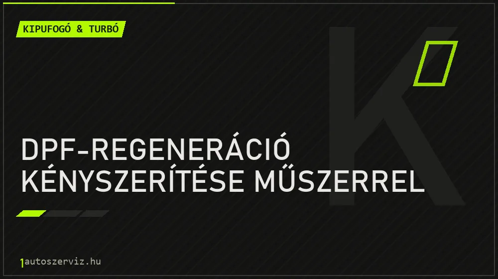 DPF-regeneráció kényszerítése műszerrel javítás - kipufogó- és turbójavítás