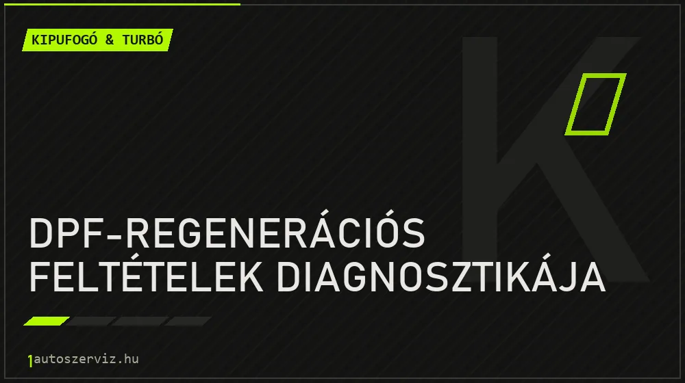 DPF-regenerációs feltételek diagnosztikája - Kipufogó & turbó Budapesten