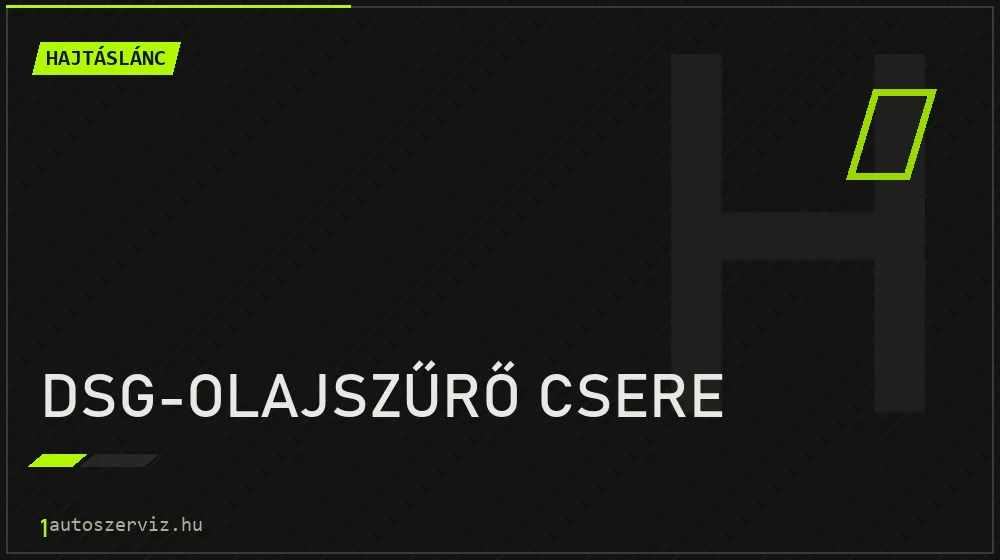 DSG-olajszűrő csere - Hajtáslánc Budapesten