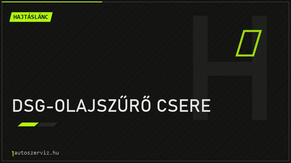 DSG-olajszűrő csere javítás - hajtáslánc-javítás