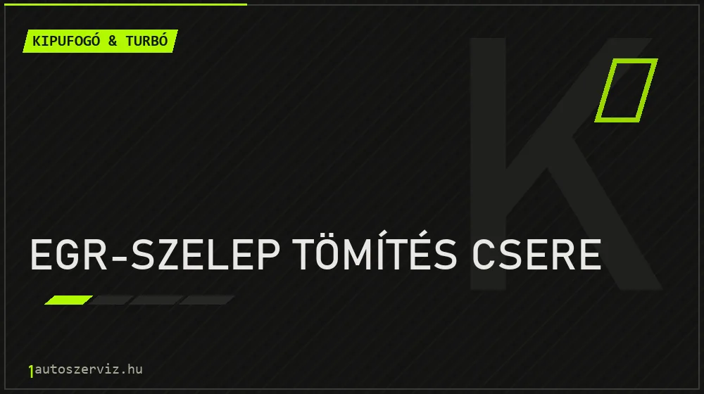EGR-szelep tömítés csere javítás - kipufogó- és turbójavítás